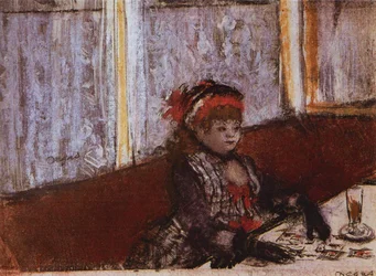 Femme dans un café